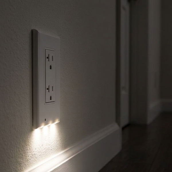 LumaPlate™ Smart Nightlight Wall Outlet